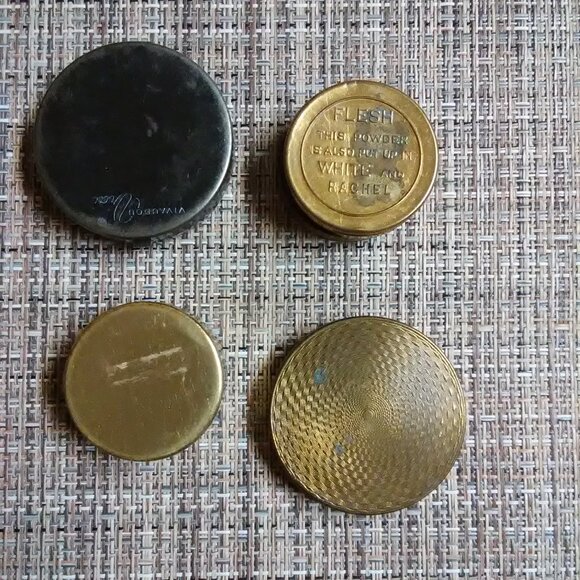 Lot of 4 vintage compacts and tins -- Vivaudou - Florient - Palmolive - Dorin - - Picture 6 of 16